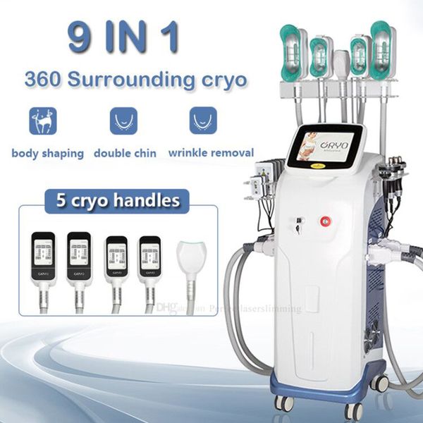 2021 Cryolipolysis Yağ Donma Kriyo Zayıflama Makinesi Vakum Kriyoterapi Kavitasyon RF Cilt Sıkma Vücut Şekillendirme Cihazı