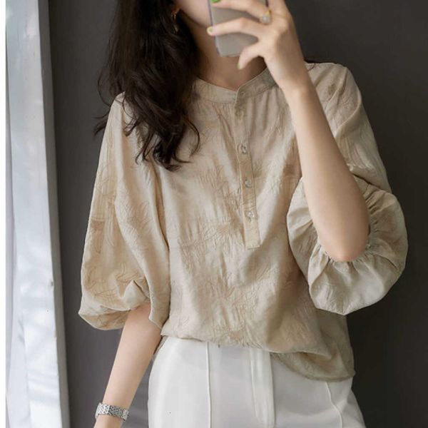 

women's blouses & shirts summer women lantern sleeve female japan style shirt chic literary button retro blouse pullover amhr, White