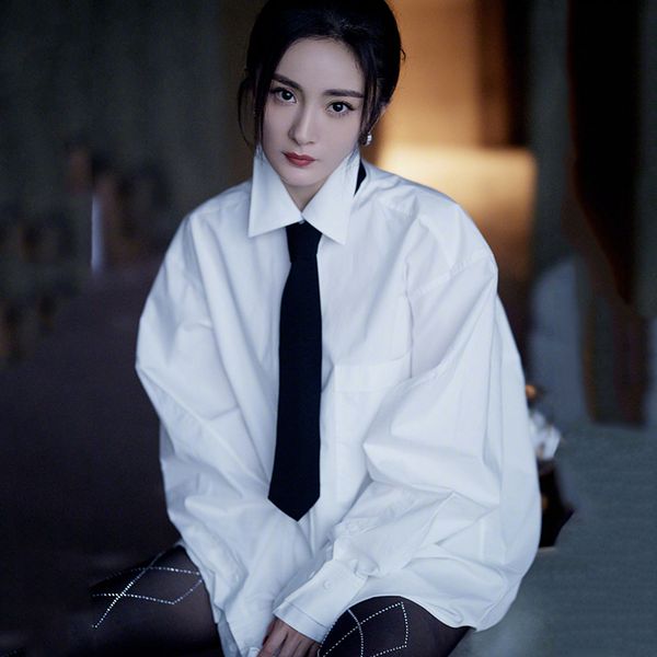 

long sleeve white for women spring loose elegant cotton blouses and shirts womens tsdh, Black