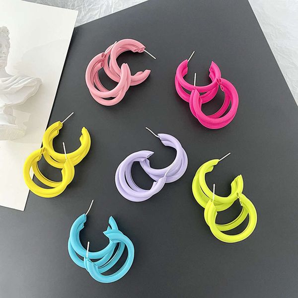 

korean style elegant duct candy earrings creative simple decorative silver needle summer round