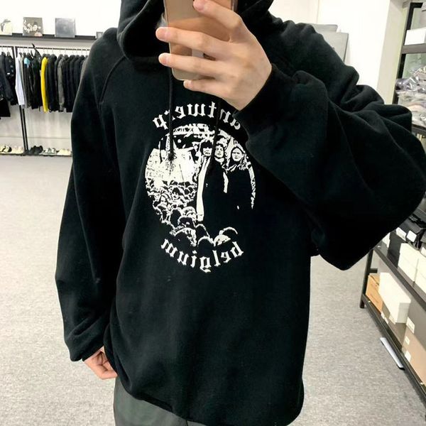 

2021 new hip-hop oversize pullovers skateboard kanye west hoodie hoody 69js, Black