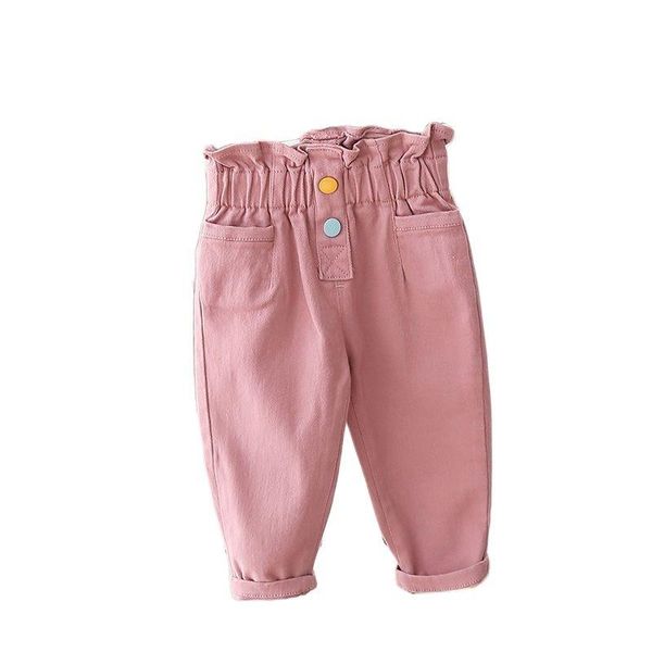 

trousers vidmid girls overalls 2021 spring and autumn western style high waist baby casual pants p4460, Blue
