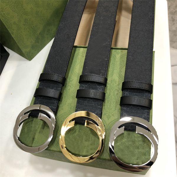 

designer belt men clothing accessories business belts women big double g buckle fashion genuine leather waistband with original box, Black;brown