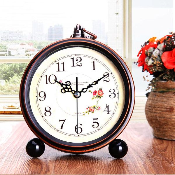 

other clocks & accessories alarm clock mute bedside american country retro nostalgic bedroom european multifunctional metal small