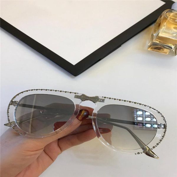 

luxury-new designer popular 0307 pilot avant-garde acetate frame with diamond uv lens foldable style 400 summer sunglasses aqcjt, White;black