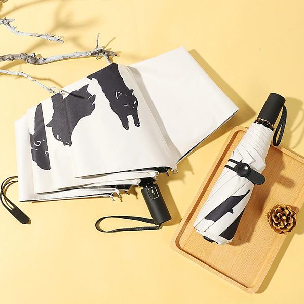 

umbrellas tri-folding umbrella, rain or shine, folding sun creative umbrella