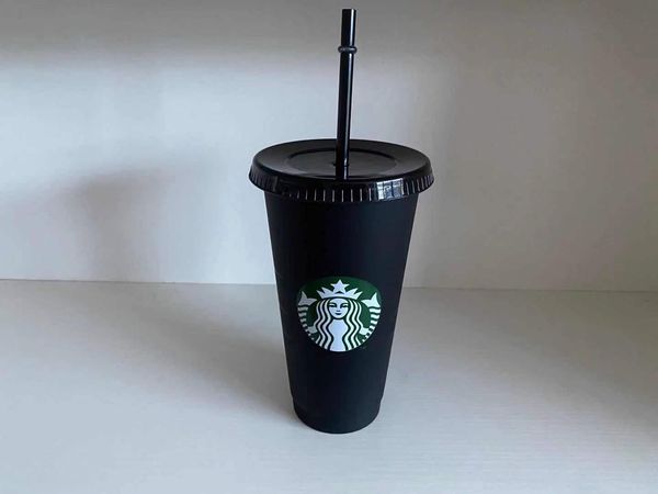 

24 oz plastic beverage juice cup and straw magic coffee cup custom starbucks plastic cup, you can customize the logo 50pcs dhl ing