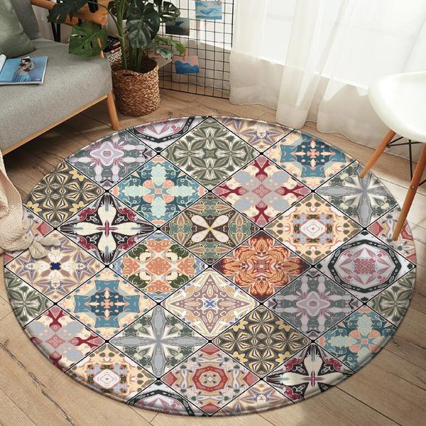 

carpets alfombra nonslip mandala style colorful floral pattern rug floor mat bathroom living room bedroom carpet decor rugs tapis salon