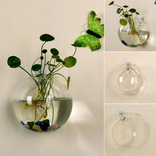 

glass vase wall hanging hydroponic terrarium fish tanks potted plant flower pot
