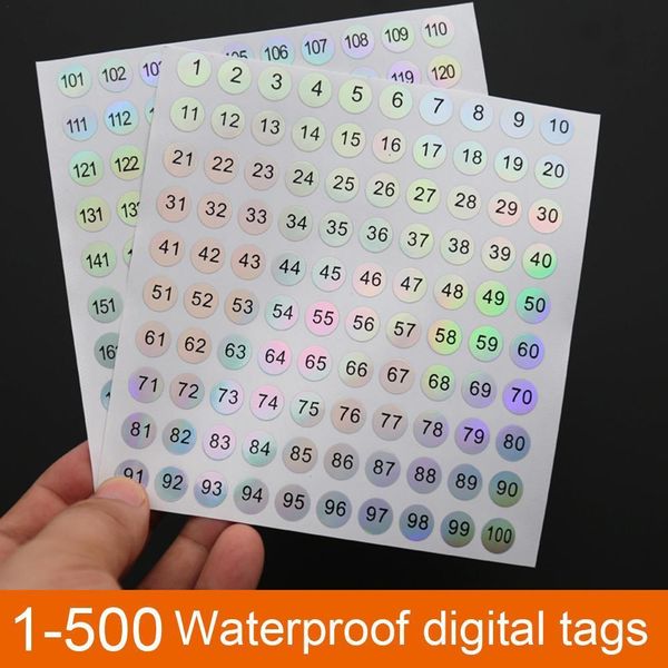 3PCS Wasserdicht Digital Label Selbst-klebe Nummer Aufkleber Nagellack Geschirr Scrapbooking DIY Handwerk Label Aufkleber Tags AL9701