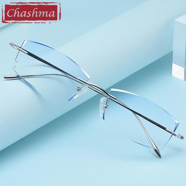 

fashion sunglasses frames men ultra light eyeglass pure titanium prescription lenses women rimless optical progressive anti blue ray glasses, Black