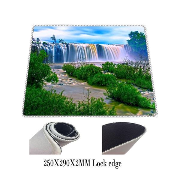 

mouse pads & wrist rests mairuige waterfall computer game player pad large non-slip keyboard table mat suitable for peripherals