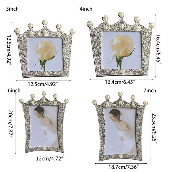 

frames crown metal table picture frame po display for tabledecorative pearl wedding