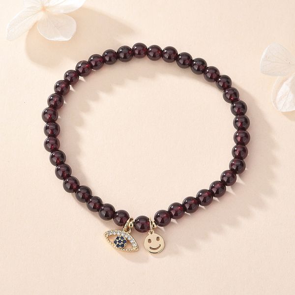 

natural garnet bracelet girls fashion ol jewelry 14 pack gold crystal bracelet wine red garnet friend, Black