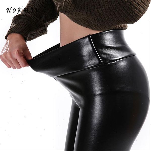 

women leather leggings winter high waist plus velvet warm black female leggings plus size casual ankle length leggings