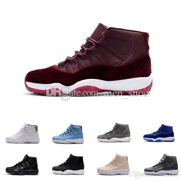

new 11 velvet heiress night maroon men women basketball shoes wine red 11s velvet heiress sports sneakers with shoes