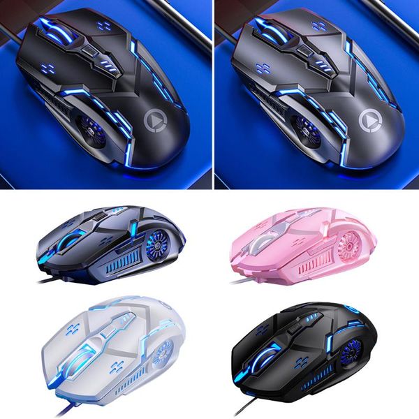 

mechanical cool light usb wired gaming mouse 3200dpi for pc lapoffice game