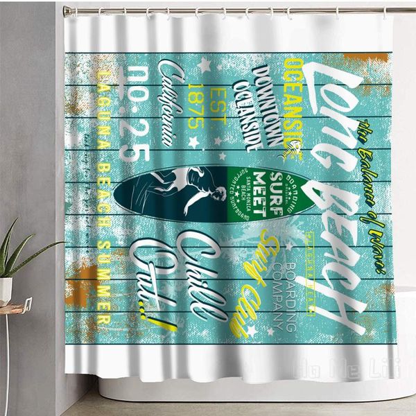 

shower curtains surfers on the sea curtain bathroom accessories