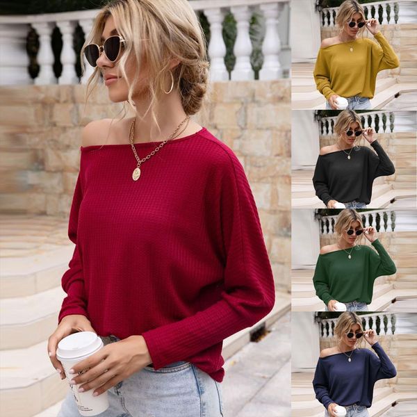

woman women bat sleeve womens sweater loose off shoulder solid pull femme hiver sweter damski, White;black