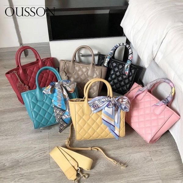 

evening bags ousson 2021 design soft leather large capacity one-shoulder bag fashion messenger multifunctional tote handbag for women1
