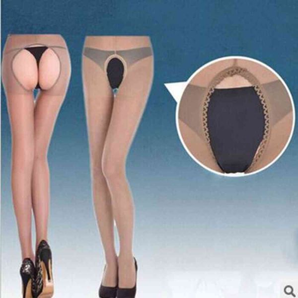 

stockings lm01 carving empty silk fun open crotch transparent and, Black;white
