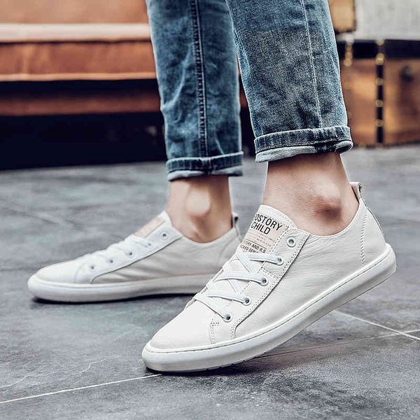 

dress shoes fashion white casual sneakers men comfortable all match daily light off breathable sports running 5pyp, Black