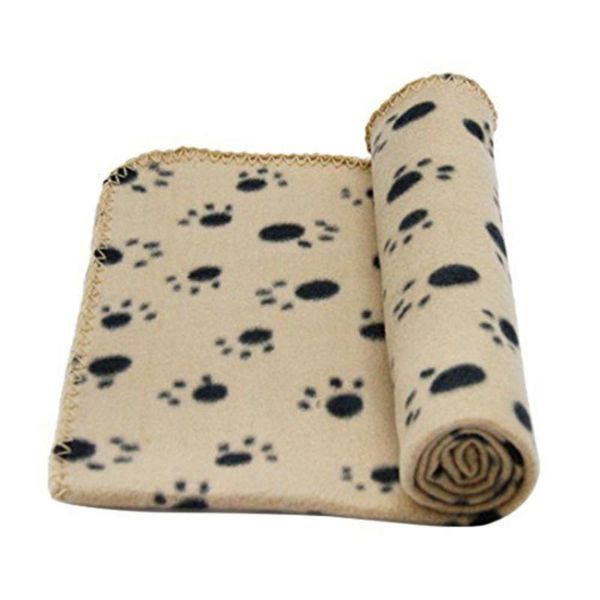 

pet dog cat fleece throw blanket (beige)