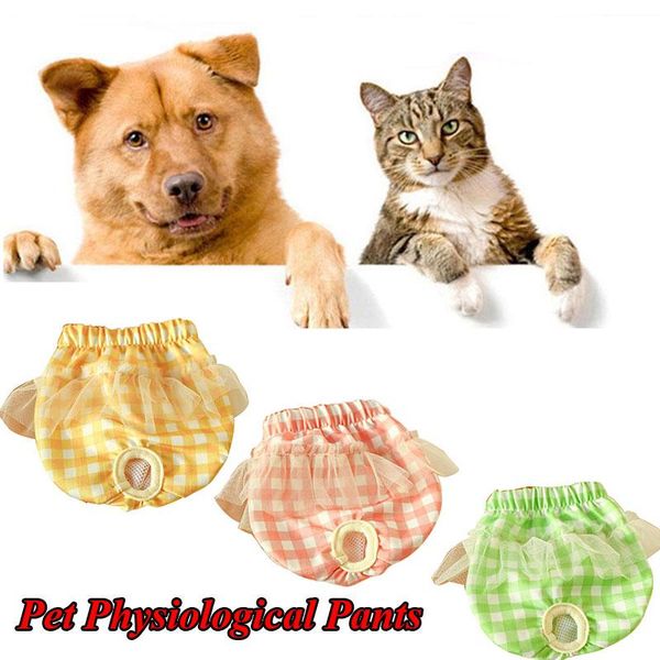 

dog apparel pet panties strap sanitary adjustable lattice print underwear diapers physiological pants puppy shorts