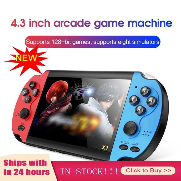 

portable game players est console nostalgic 4.3 inch hd large screen 8g double-rocker classic retro mini handheld mp4 video