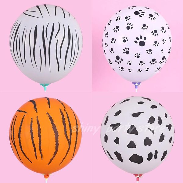 

10pcs 12 inch animal cartoon round helium latex balloon children's gift birthday party decoration animal zoo theme supplies toys