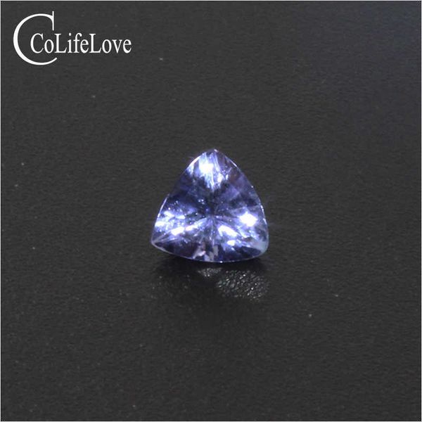 

5.5 mm * 5.5 mm 100% real natural tanzanite for wedding ring making wholesale price trillion cut tanzanite gemstone h1015, Black