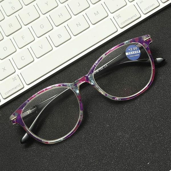 

sunglasses est ladies elegant vintage camouflage patten women blue light blocking reading glasses, White;black