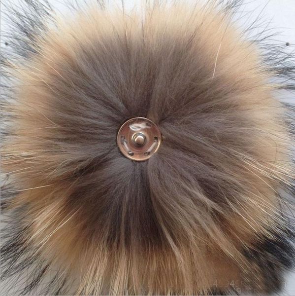

keychains 2pcs real raccoon fur pom ball button for mobile strap bag, Silver