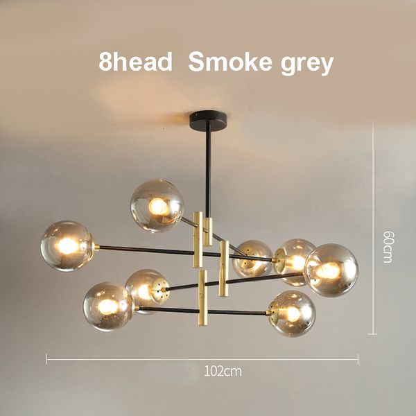 

2021 new nordic glass ball lighting modern living room chandelier creative hanging light home indoor branch suspension lamp pabf