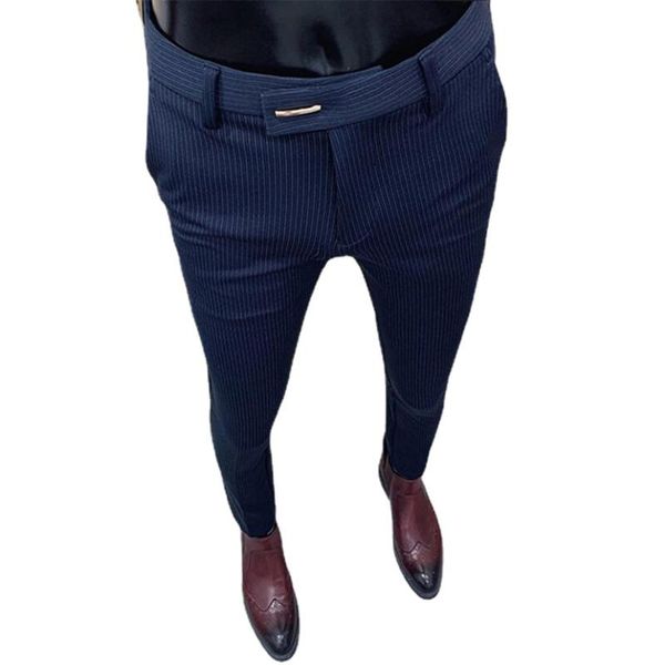 

men's suits & blazers personality men dress pants office social business suit casual slim fit wedding streetwear trousers pantalones ho, White;black