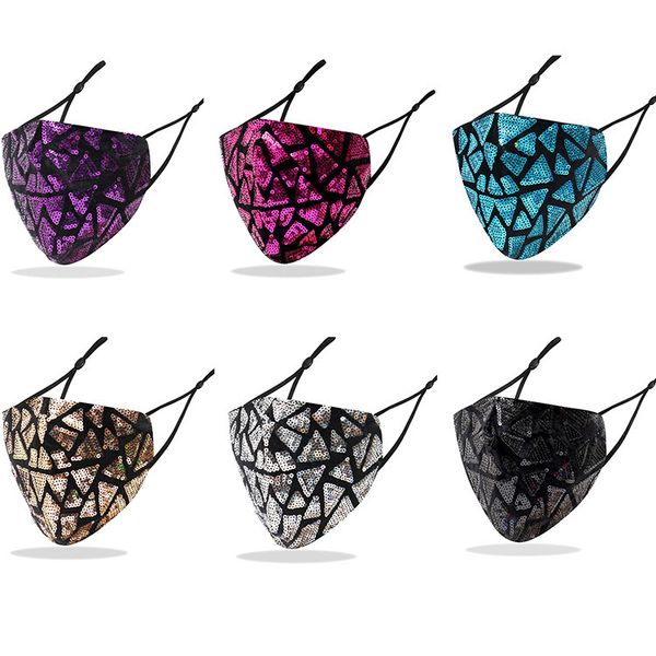 

new geometric sequin mask, versatile personality, dustproof mask for men and women