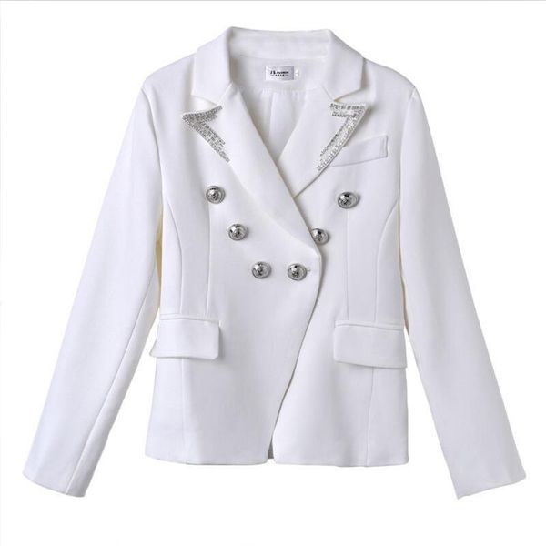 

women's suits & blazers spring and autumn blazer women coat 2021 suit jacket short slim long sleeve female black white oaired, White;black