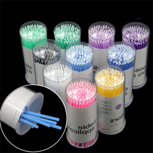 

100pcs/pack durable micro disposable micro brush individual lash removing tools swab micro brushes eyelash extension tools