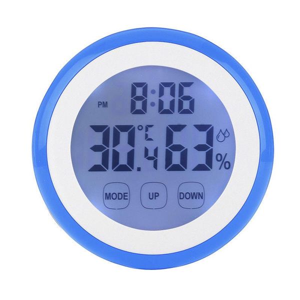

wall digital temperature humidity for bedroom abs+back magnet time backlight function