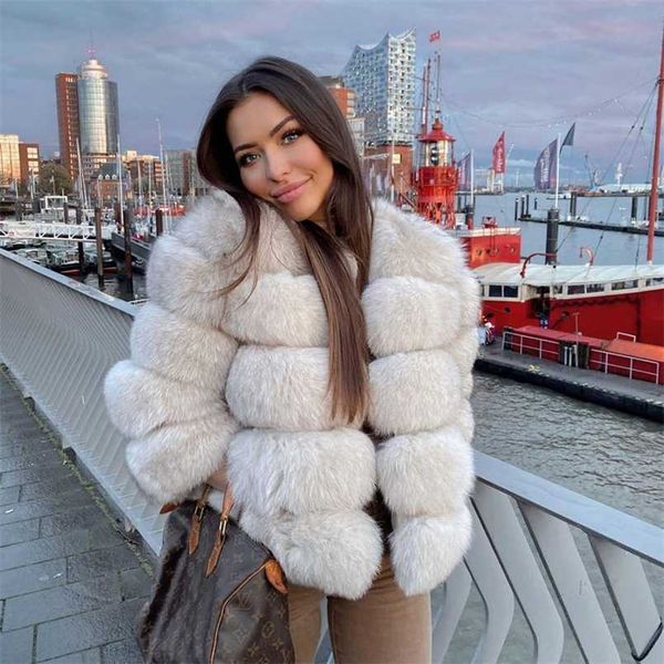 Moda inverno donne calde cappotto pelliccia naturale vera giacca giacche spesse gilet su misura xxxxxl 211018