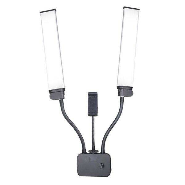 

bx-64 45w 2700k-5600k double arms fill led light long strips led light with lcd screen for p studio live broadcast