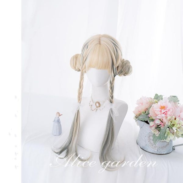

other event & party supplies halloween accessories cosplay gradient long curly headdress soft sister lolita wig harajuku highlighting hair