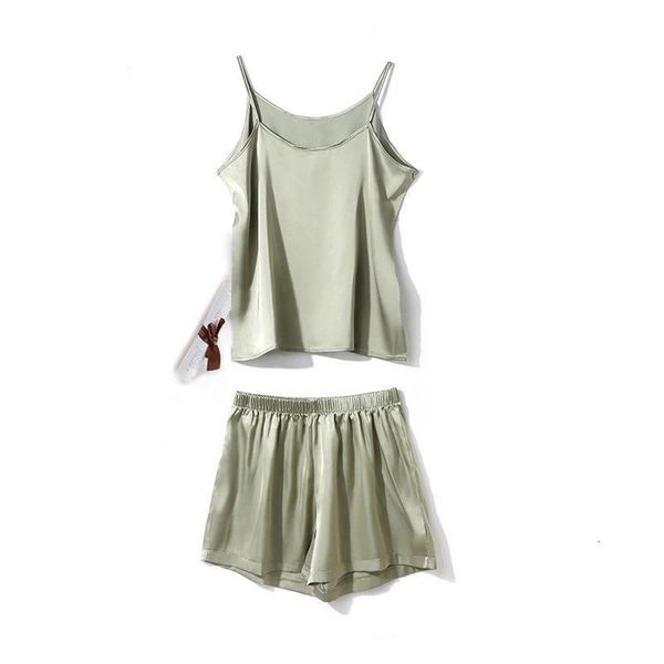 

2020 summer pajamas women lingerie cute pajamas for women silk satin sleepwear solid pyjamas pijamas pajamas pjs women, Black;red