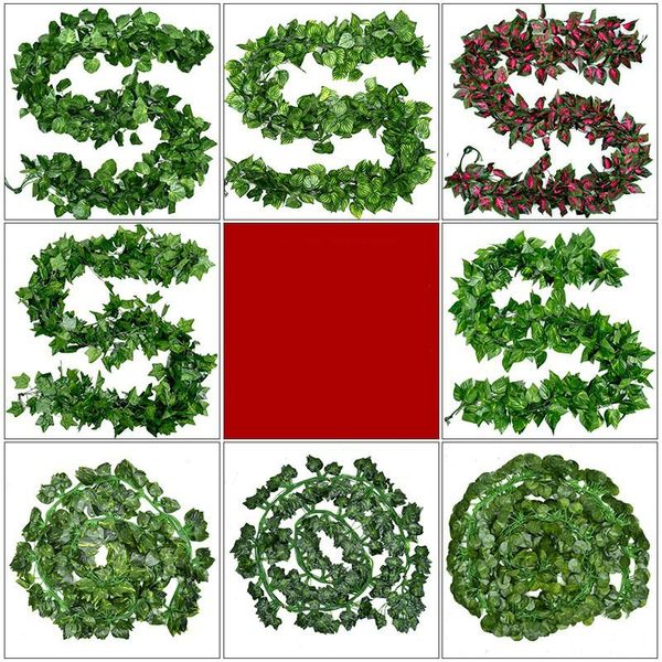 

craft home wall decoration accessories creeper decorative rattan flower vine pipe winding plant ceiling plastic grape green leaf
