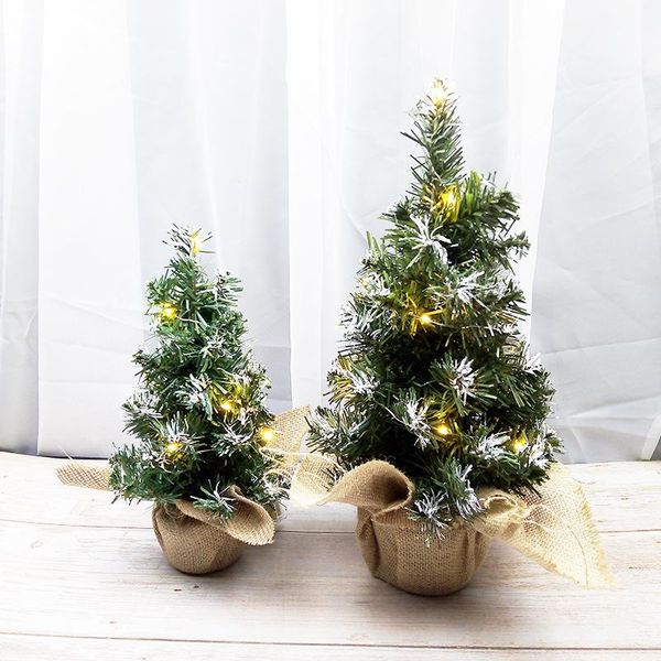 

christmas decorations 30/40cm tree with led light xmas festival home desktop