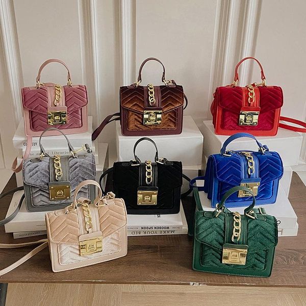 

evening bags 2021 fashion crossbody handbags famous brands velvet ladies hand women purses and for luxury designer