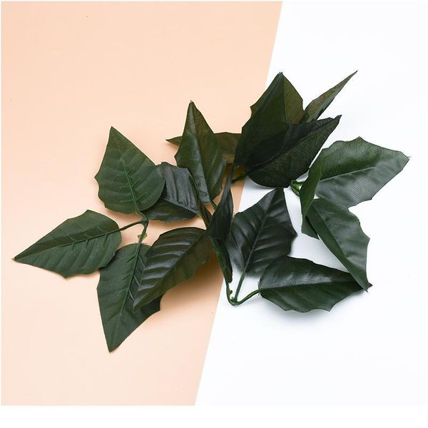 

10pcs artificial plants home decor accessories diy christmas wreath silk leaf gifts box flowers wall for scrapbook fak jlliws