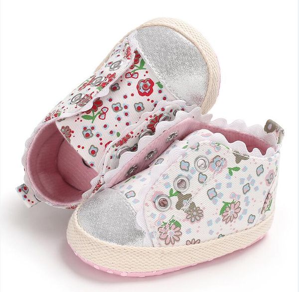 

first walkers cute casual sneakers baby girls shoes soft sole anti-slip floral lace pattern crib sale