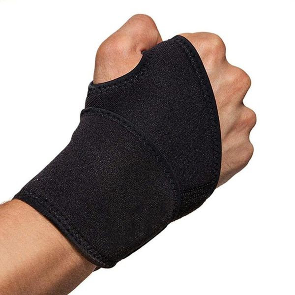 

wrist support 1pc adjustable wristband brace splint fractures carpal tunnel sport sprain wristbands, Black;red
