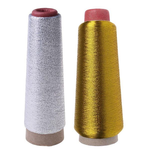 

1pc sewing machine cone threads polyester overlocking all purpose golden silver, Black;white